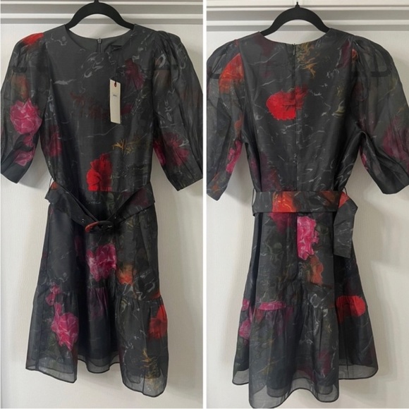 Ted Baker Tatya Puff Sleeve Mini Dress Ted Size 3 / US 8 - Picture 5 of 11